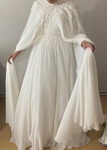 Pelerinli gelinlik - Görsel 5