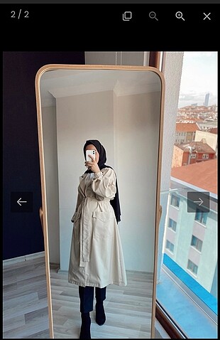 Kullanılmamış trenchcoat standart beden