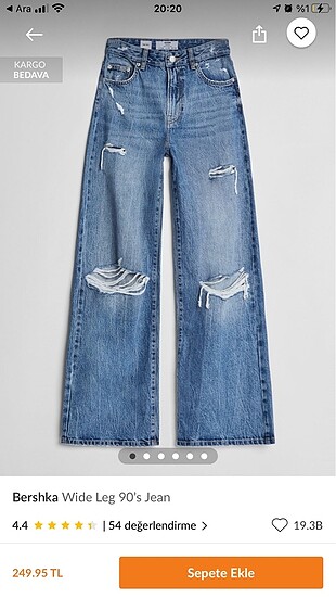 bershka 90?s wide leg jeans