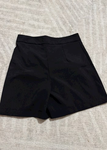 Piliseli Siyah Mini şort Etek - Görsel 5