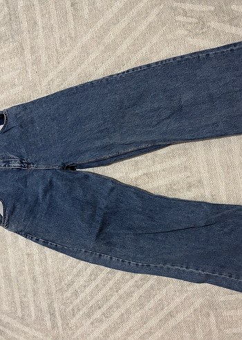 Mavi Rahat Kesim Midi Kadın Denim Pantolon - Görsel 2