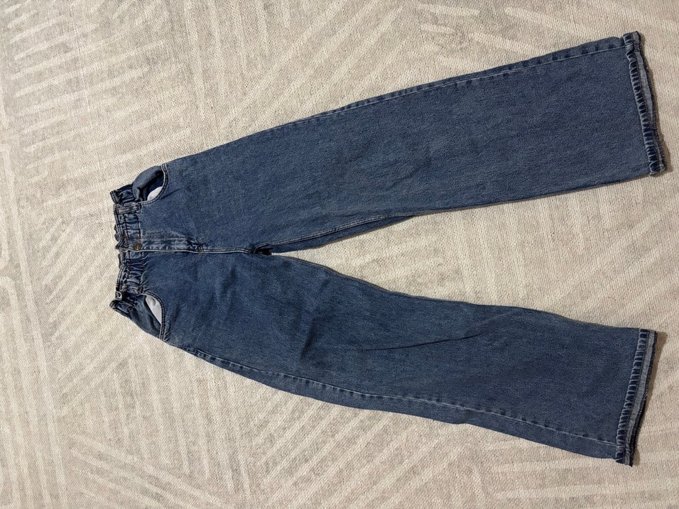 Mavi Rahat Kesim Midi Kadın Denim Pantolon - Görsel 2