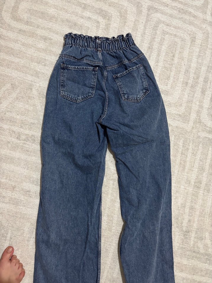 Mavi Rahat Kesim Midi Kadın Denim Pantolon - Görsel 4