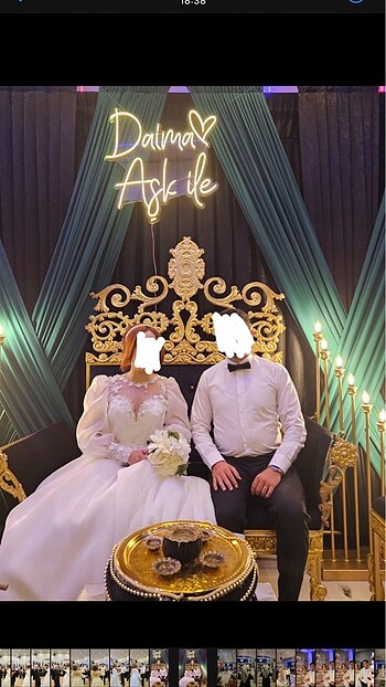 m Beden beyaz Renk DAİ WEDDİNG marka orijinal gelinlik