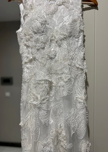 Dantel işlemeli özel dikim gelinlik - Görsel 9