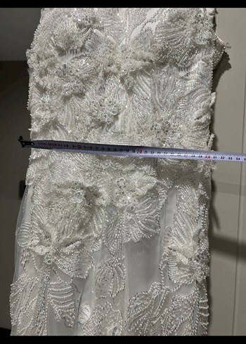 Dantel işlemeli özel dikim gelinlik - Görsel 3