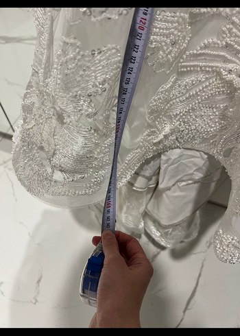 Dantel işlemeli özel dikim gelinlik - Görsel 2