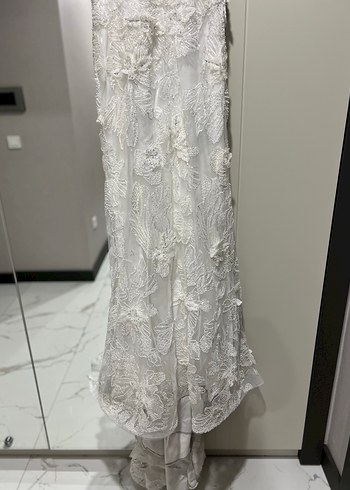 Dantel işlemeli özel dikim gelinlik - Görsel 10