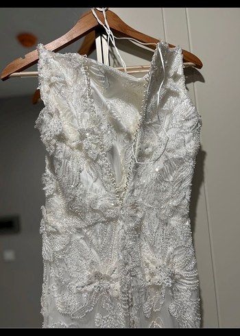 Dantel işlemeli özel dikim gelinlik - Görsel 4