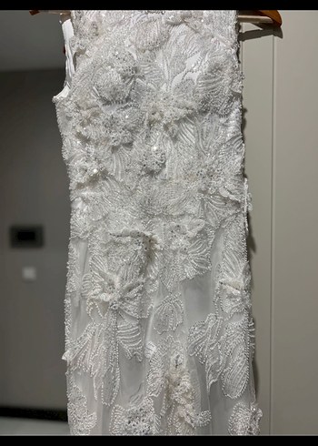 Dantel işlemeli özel dikim gelinlik - Görsel 8