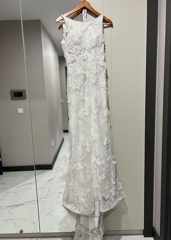 Dantel işlemeli özel dikim gelinlik - Görsel 15