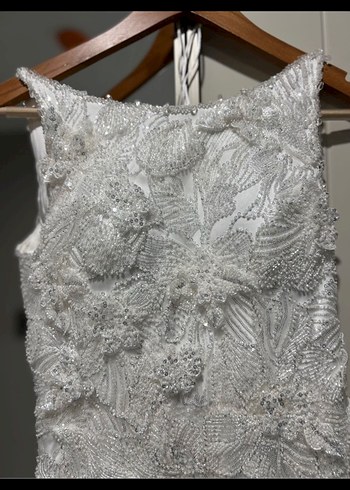 Dantel işlemeli özel dikim gelinlik - Görsel 7