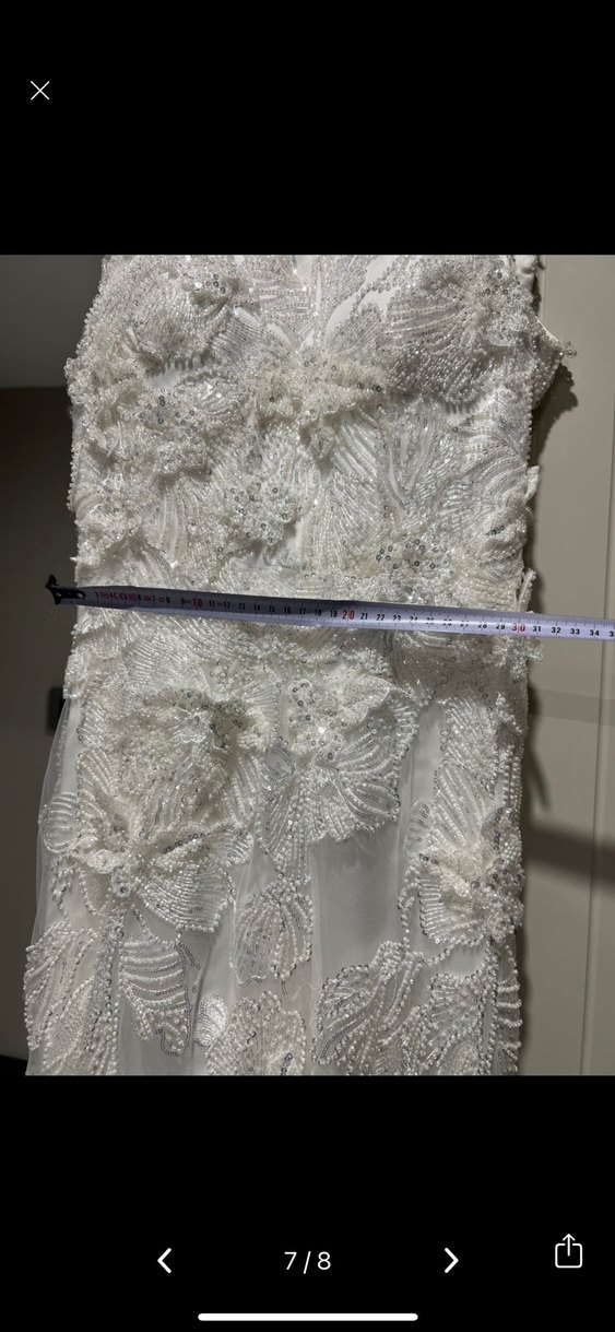 Dantel işlemeli özel dikim gelinlik - Görsel 3