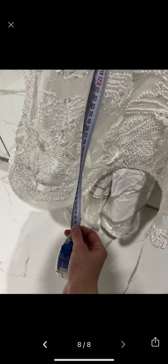 Dantel işlemeli özel dikim gelinlik - Görsel 2