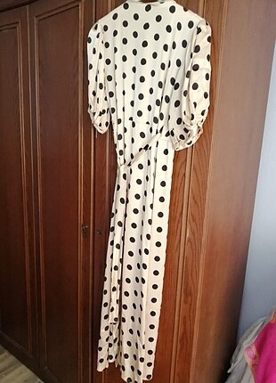 xs Beden Zara saten uzun elbise 