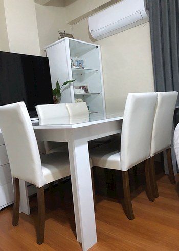 Yemek masası beyaz 6 kişilik
