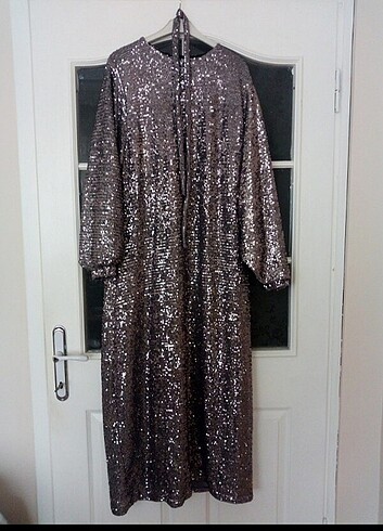 Suud collection payetli füme gece elbisesi 