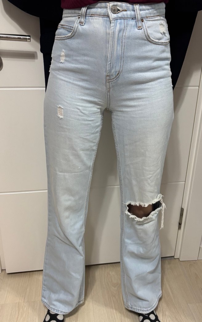 Yırtık Detaylı Kadın Jean - Görsel 2