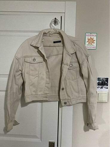 bej denim ceket