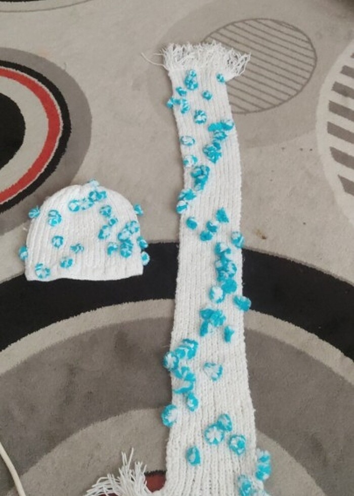 El örgüsü atkı bere seti - Görsel 2