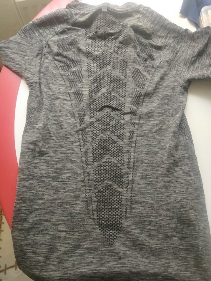 Likralı Gri Kadın Spor Tişörtü - Görsel 5