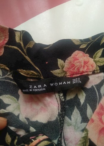 Düğmeli Pembe Çiçekli Uzun Etek Zara - Görsel 3