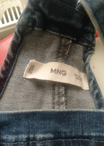 Kadın Lacivert Kemerli Denim Tulum Mango - Görsel 6
