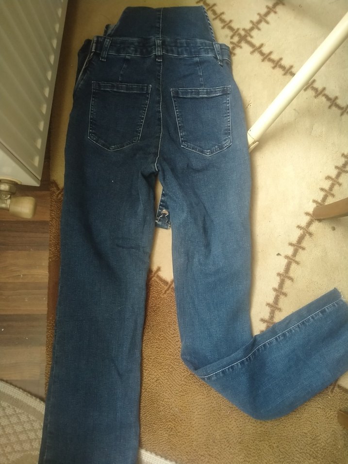 Kadın Lacivert Kemerli Denim Tulum Mango - Görsel 4