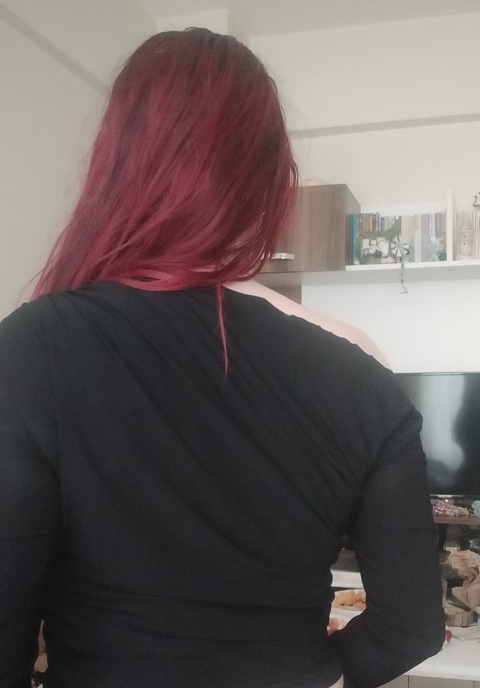 Tek Omuz Açık Siyah Bluz - Görsel 2