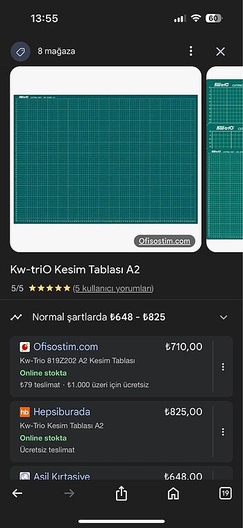 A2 kesme matı