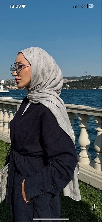 Beden gri Renk İmannoor zincir desen pamuk şal
