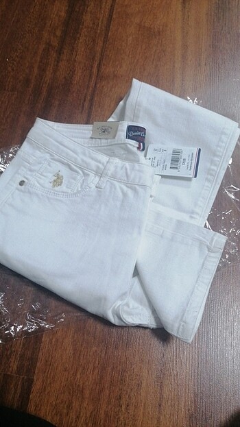 42 Beden Dar paça beyaz pantolon