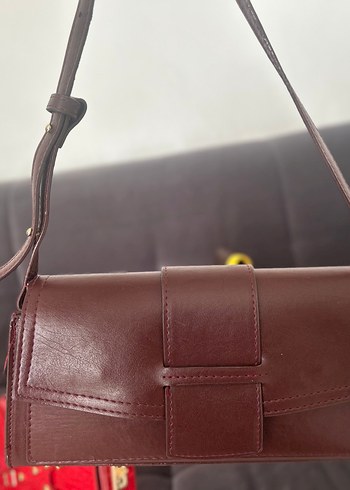 Bordo Deri Kadın Omuz Çantası