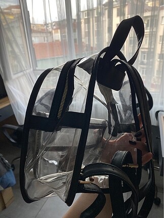 Zara Şeffaf mini sırt çantası