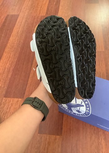 36 Beden beyaz Renk Birkenstock Beyaz Terlik (36-37)