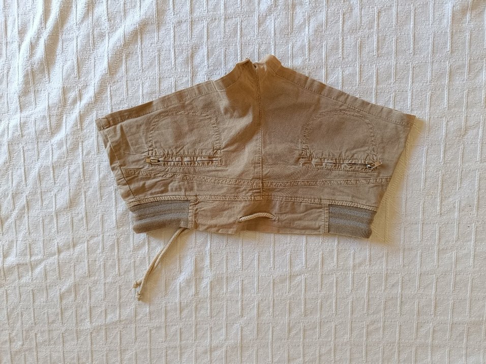 y2k Bej Kemerli Mini Şort - Görsel 3