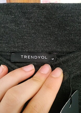 Antrasit geniş paça pantalon - Görsel 5