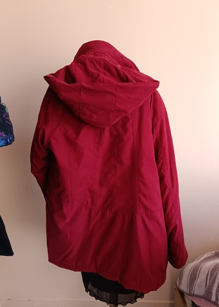 Vintage kırmızı mont - Görsel 2