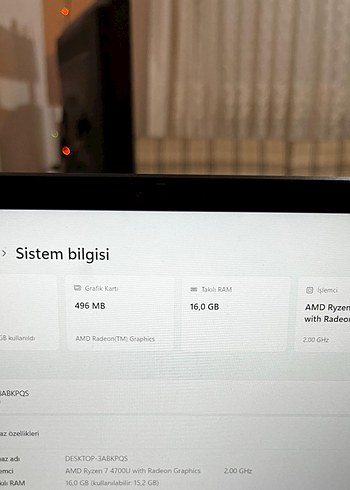 Lenovo ThinkPad Laptop Ryzen 7 - Görsel 5