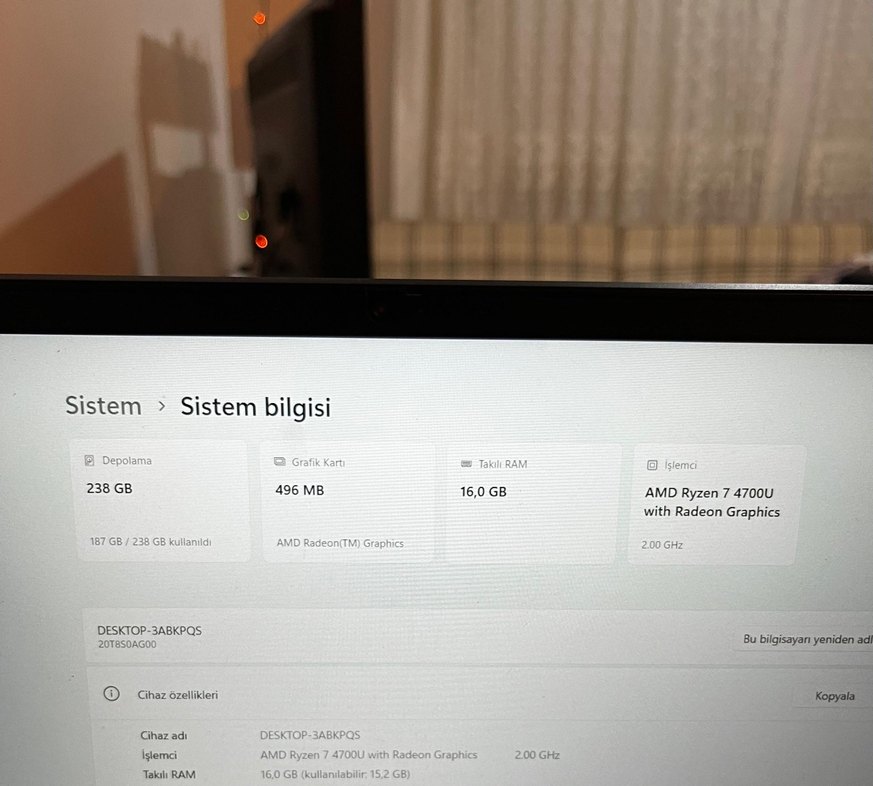 Lenovo ThinkPad Laptop Ryzen 7 - Görsel 5