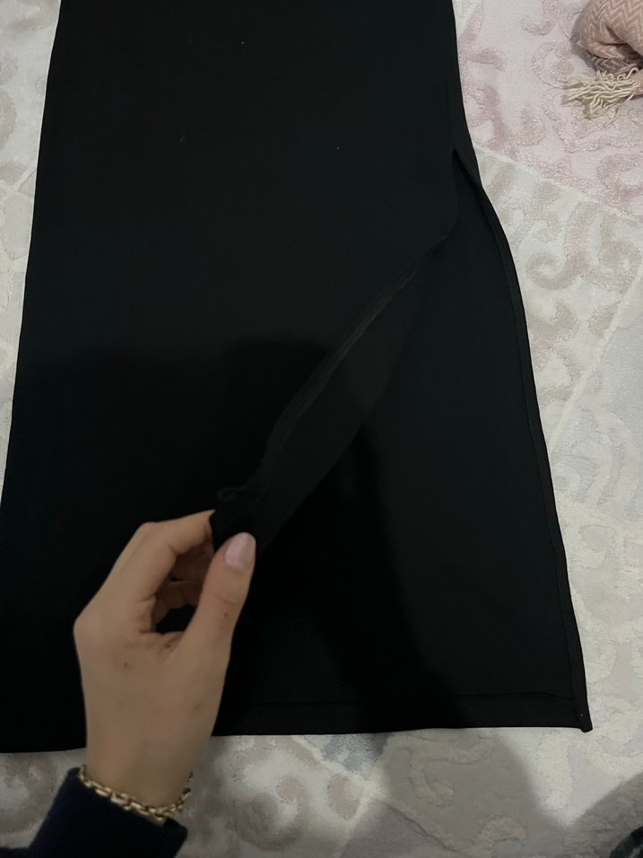 Kadın Siyah Uzun Düz Etek - Görsel 2