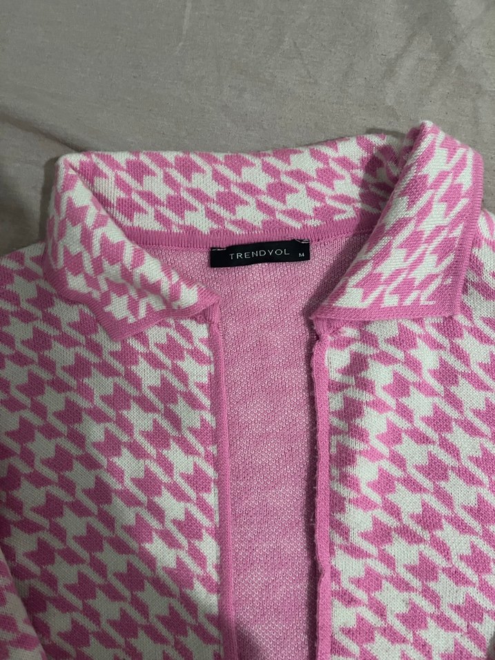 Kızlar için Fermuarlı Pembe Hırka - Görsel 3