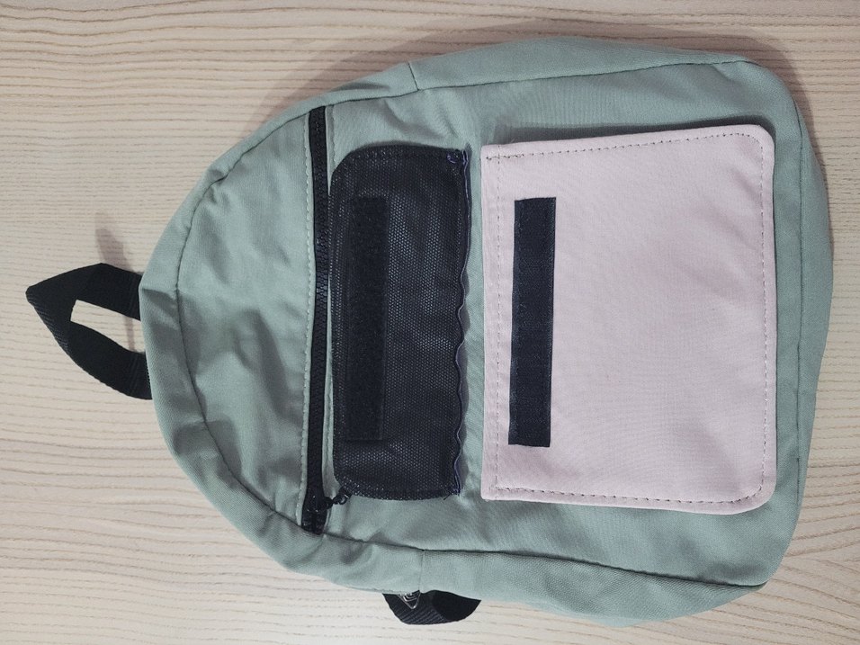 Gri Kadın Sırt Çantası Fermuarlı - Görsel 5