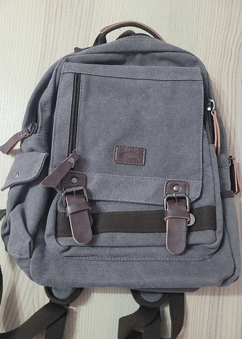 Gri Unisex Sırt Çantası Laptop bölmeli - Görsel 9