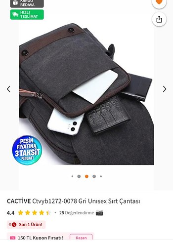 Gri Unisex Sırt Çantası Laptop bölmeli - Görsel 5
