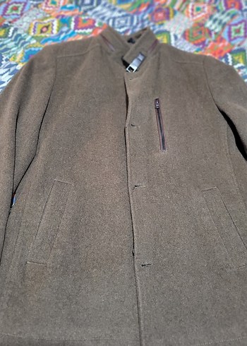 Erkek Kahverengi Yünlü Tokalı Kaban - Görsel 3