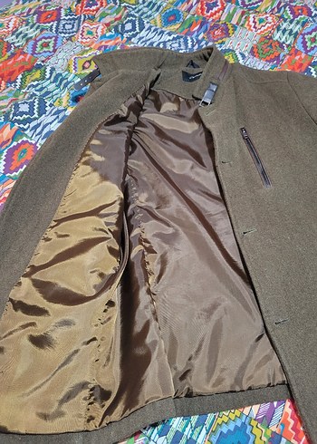 Erkek Kahverengi Yünlü Tokalı Kaban - Görsel 5