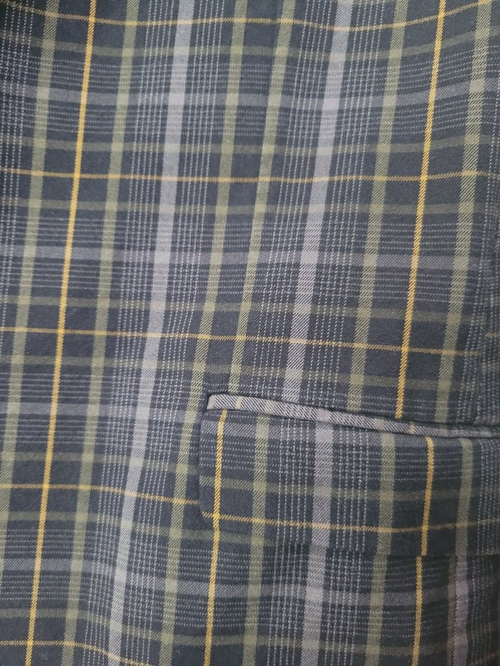 Erkek Çok Renkli Kareli Ceket - Görsel 5