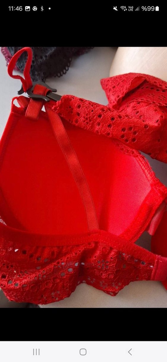 Kısa Mini Kırmızı Bohem Sütyen - Görsel 2