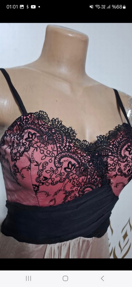 Drapeli Straplez Uzun Abiye Elbise - Görsel 4